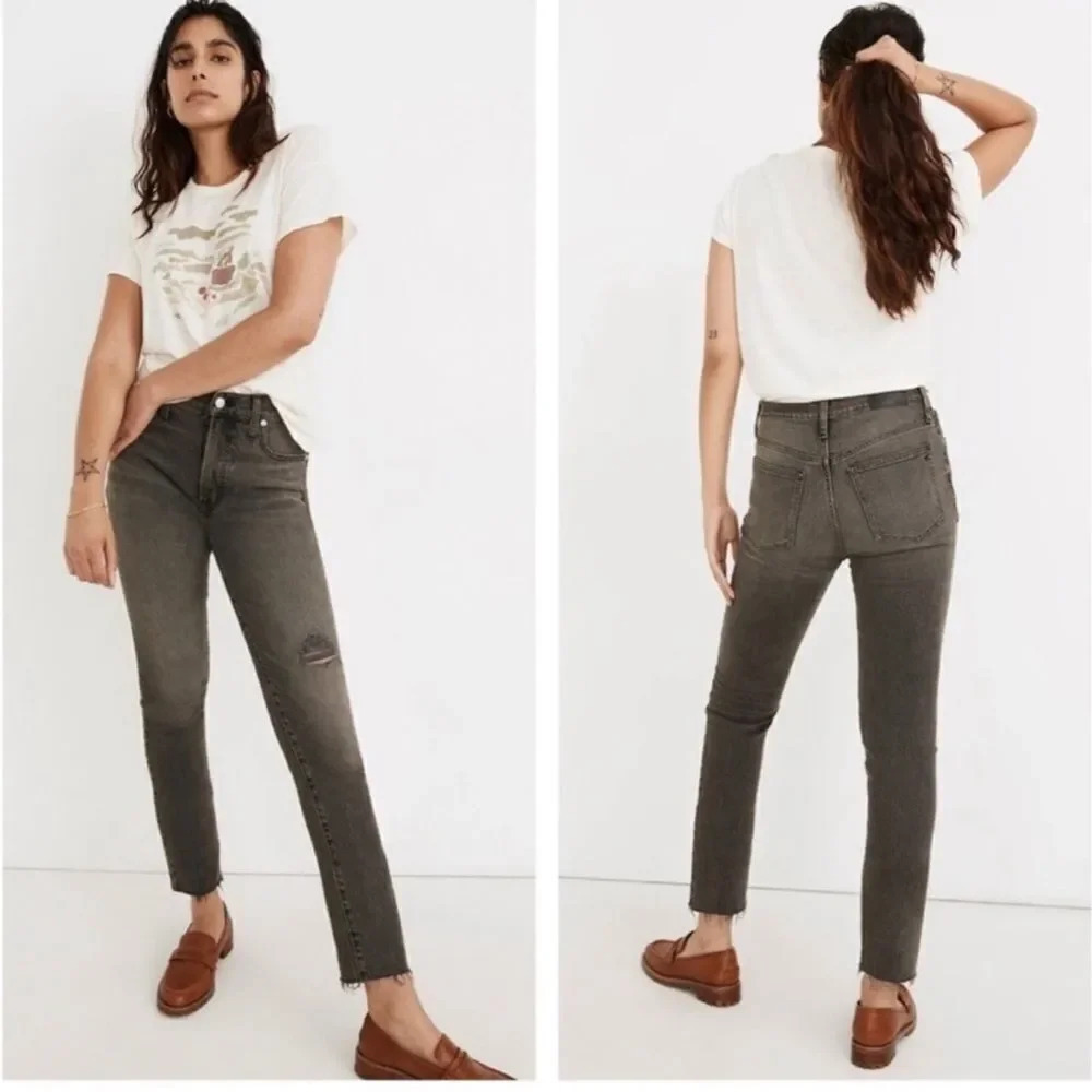 Madewell The Perfect Vintage Jean in Cosner Wash: Knee-Rip